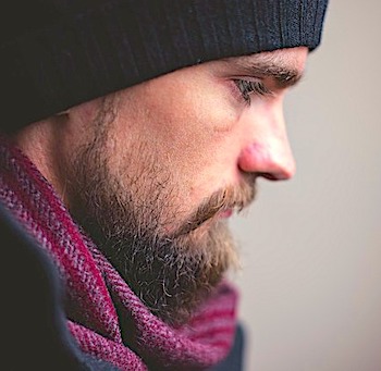 single man in beanie single man in beanie