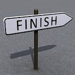 finish line sign